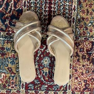 NEW without tags Ann Taylor Gold Sandals